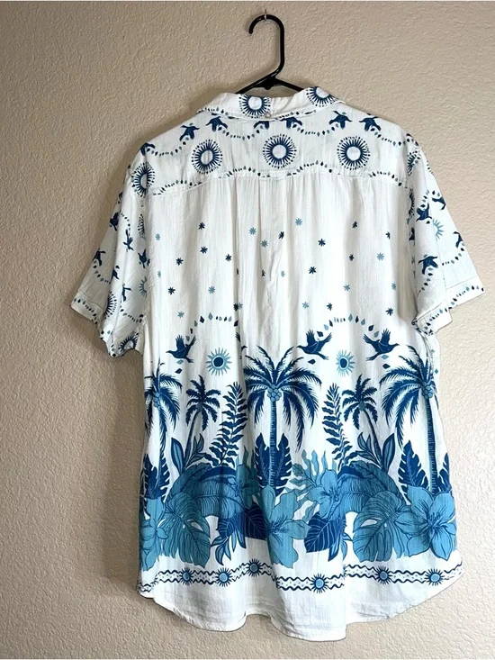 Chubbies Men’s Off White Tropical Friday Short-Sleeve Button-Down Shirt Sz XL - Picture 11 of 14